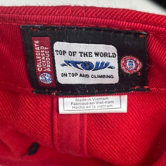 Ohio State Buckeyes Adjustable Hat Red OS Embroidered Big Ten Top Of The World - Picture 9 of 11